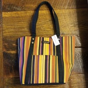 Longaberger Striped Small Tote NWT